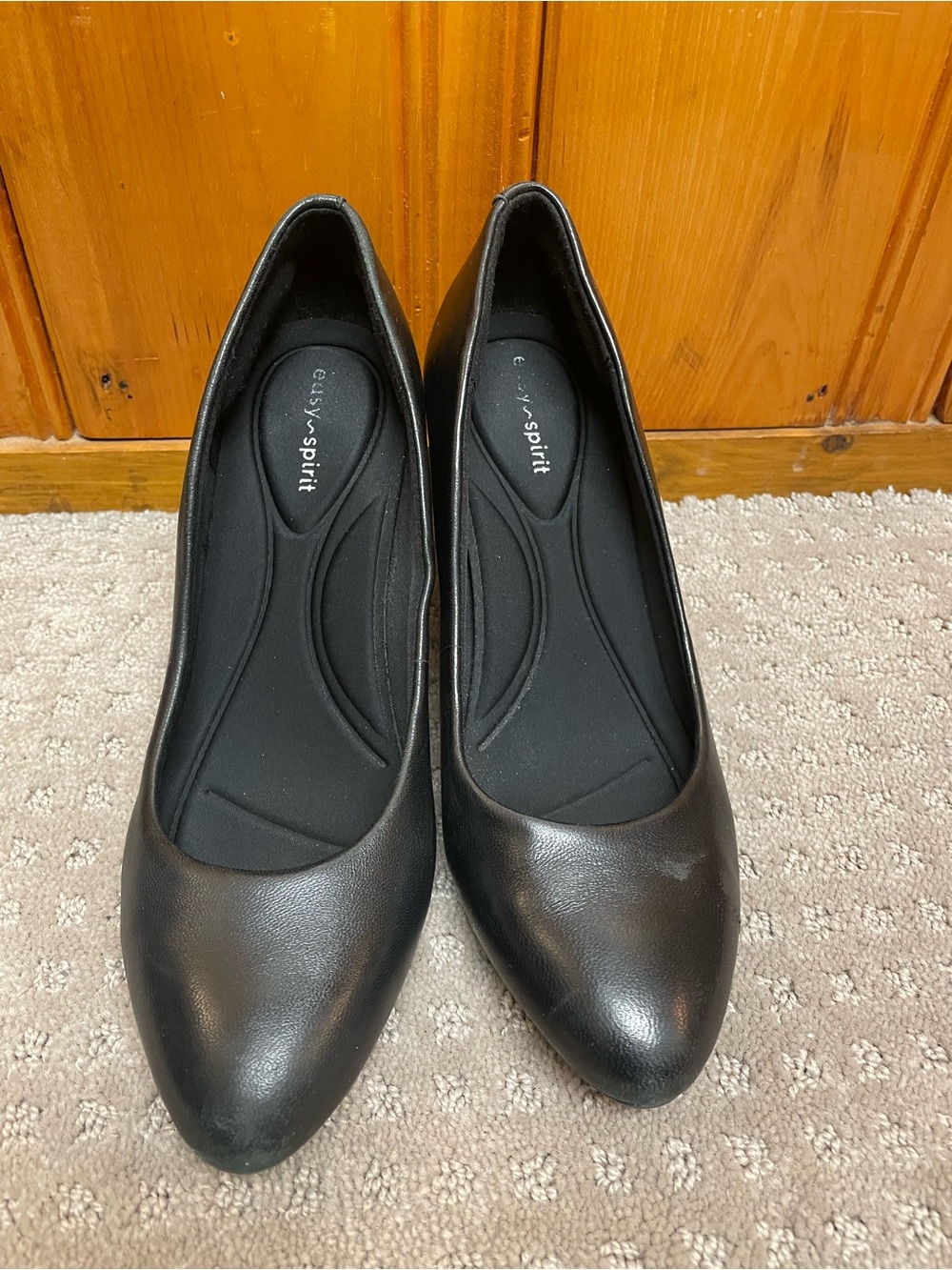 Easy Spirit 3” Black Comfort Pumps Size 7